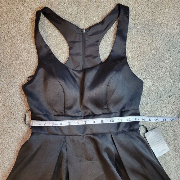 Sequin Hearts Ball Prom Gown Black Size 3 / S - Picture 9 of 13